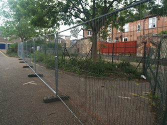 Grapes Hill Community Garden - Site is fenced off so work can begin