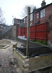 Grapes Hill Community Garden - Deep beds being built