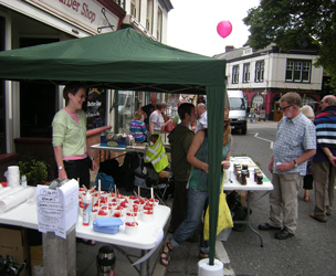 Selling strawberries