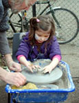 At the potter's wheel