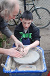 At the potter's wheel