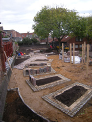 Grapes Hill Community Garden - Putting in more block paving