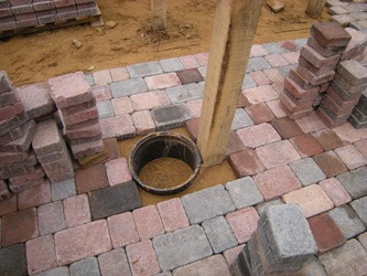 Grapes Hill Community Garden - Planting hole for pergola