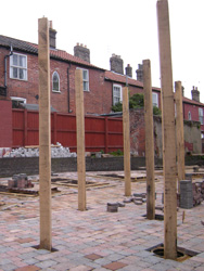 Grapes Hill Community Garden - Pergola posts