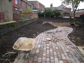 Grapes Hill Community Garden - Block paving