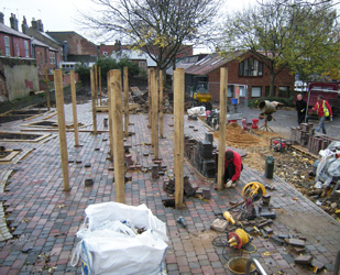 Grapes Hill Community Garden - Work resumes