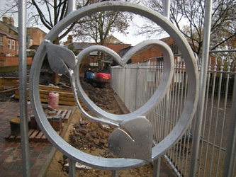 Grapes Hill Community Garden - Garden gates