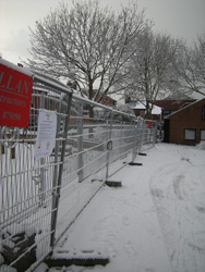 Grapes Hill Community Garden - Snow is lying