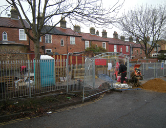 Grapes Hill Community Garden - Top section of railings