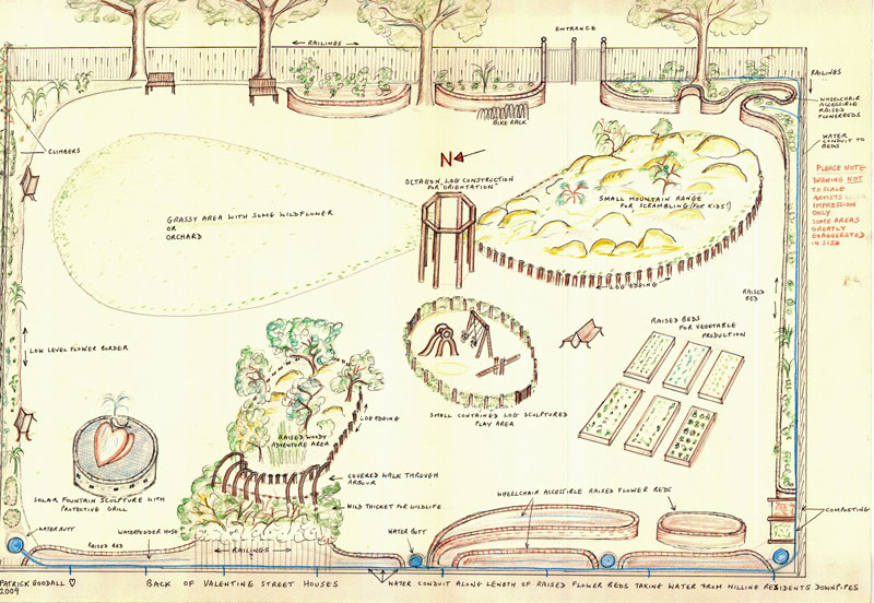 Artist's impression of the garden