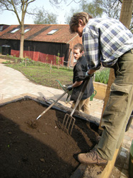 Weeding a deep bed